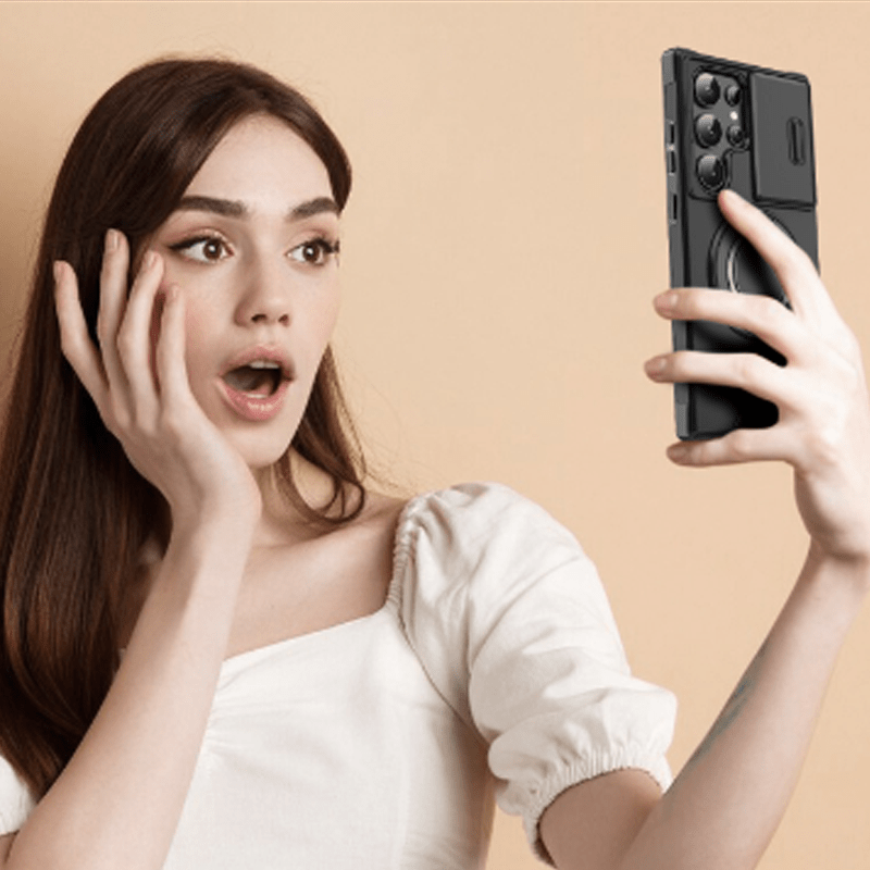 Magma Magnetic Stand Case | 360° Ring Grip, Slide Camera Cover - Hartwella