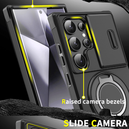 Magma Magnetic Stand Case | 360° Ring Grip, Slide Camera Cover - Hartwella