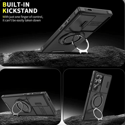 Magma Magnetic Stand Case | 360° Ring Grip, Slide Camera Cover - Hartwella
