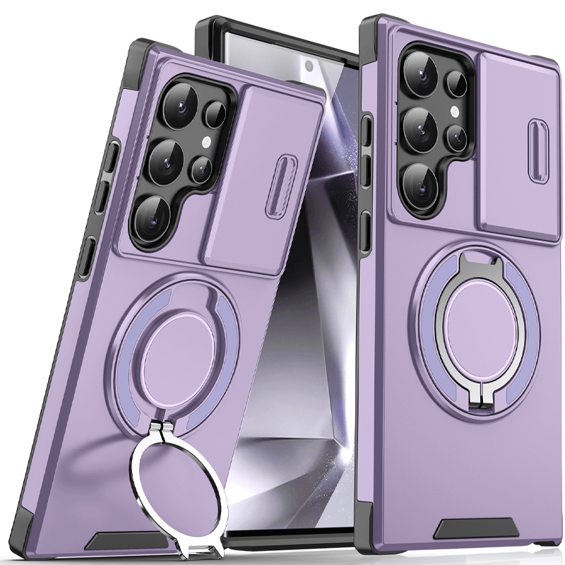 Magma Magnetic Stand Case | 360° Ring Grip, Slide Camera Cover - Hartwella