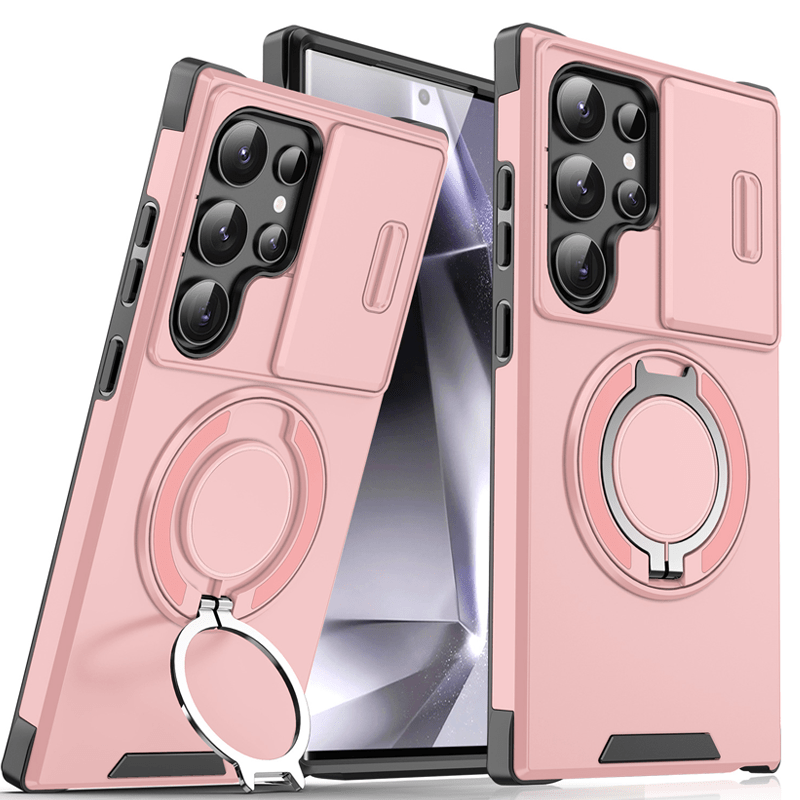 Magma Magnetic Stand Case | 360° Ring Grip, Slide Camera Cover - Hartwella