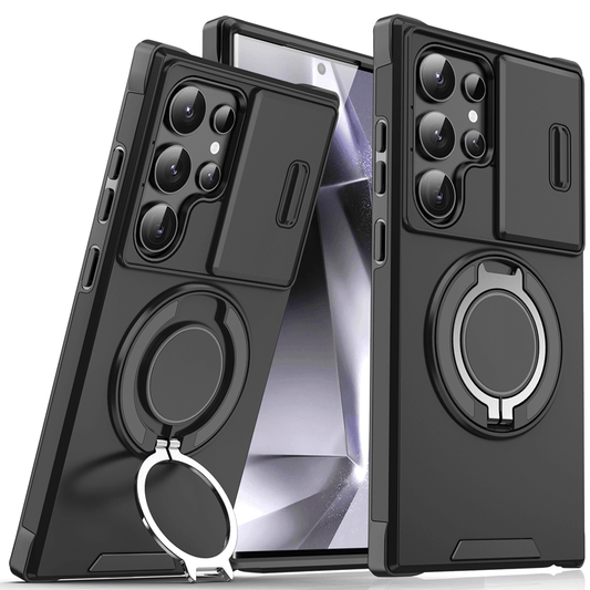 Magma Magnetic Stand Case | 360° Ring Grip, Slide Camera Cover - Hartwella