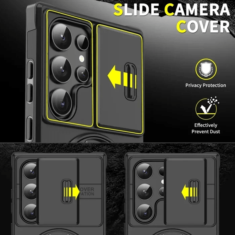 Magma Magnetic Stand Case | 360° Ring Grip, Slide Camera Cover - Hartwella