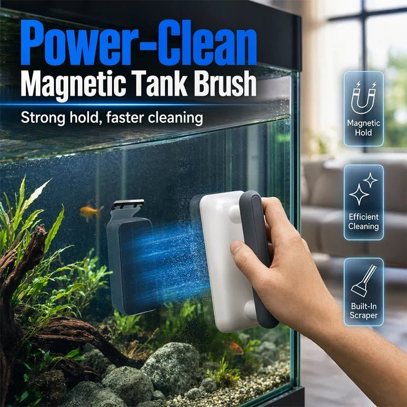 Maro Magnetic Aquarium Cleaner | Dual-Sided Glass Scrubber with Ergonomic Handle - Hartwella
