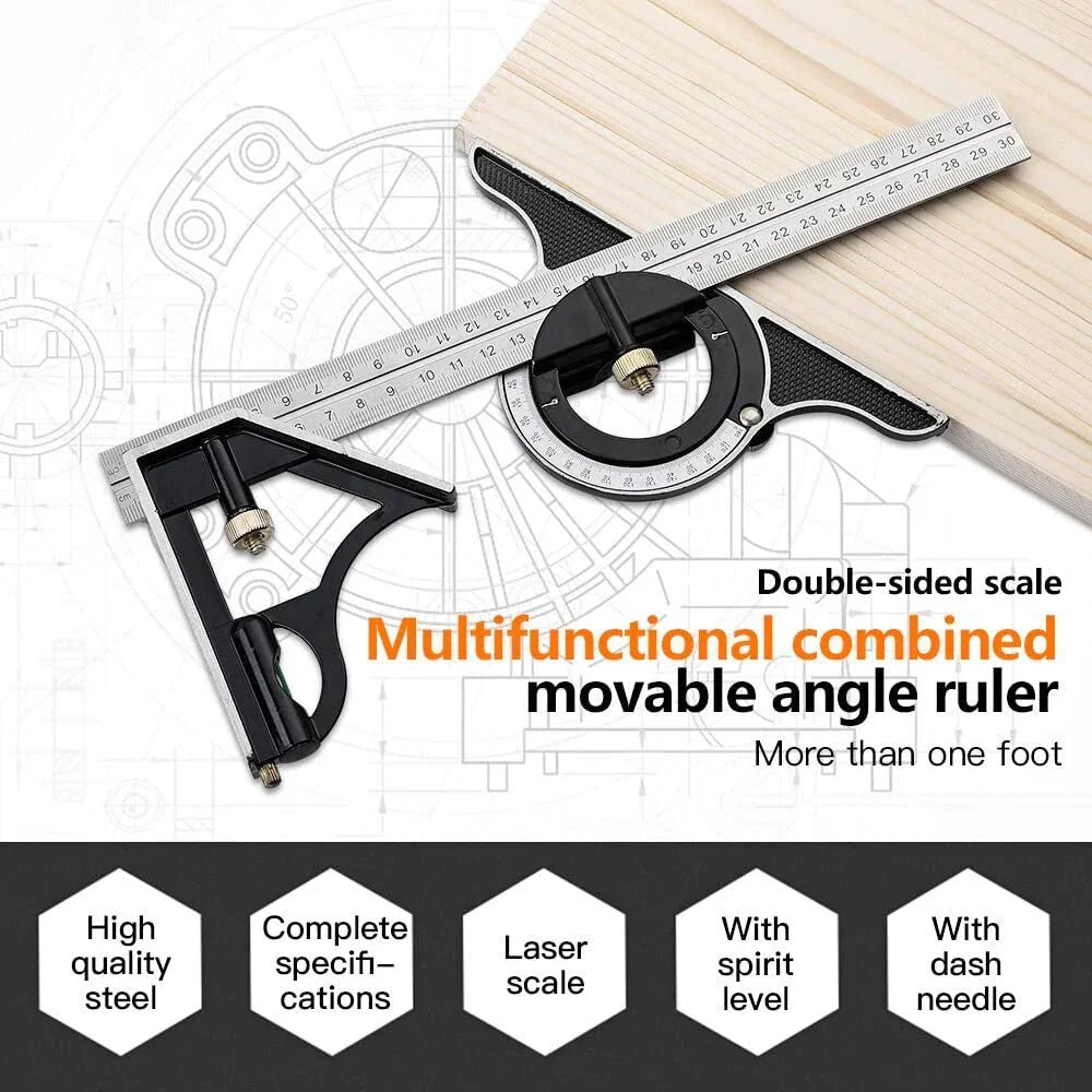 Maverick Angle Ruler Set | Stainless Steel, Precision Measurement Tools - Hartwella