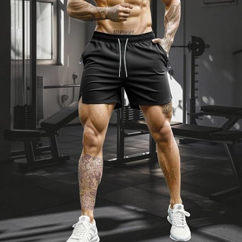 Maverick Athletic Shorts | Quick - Dry, Zipper Pockets, Lightweight Gym Wear - Hartwella