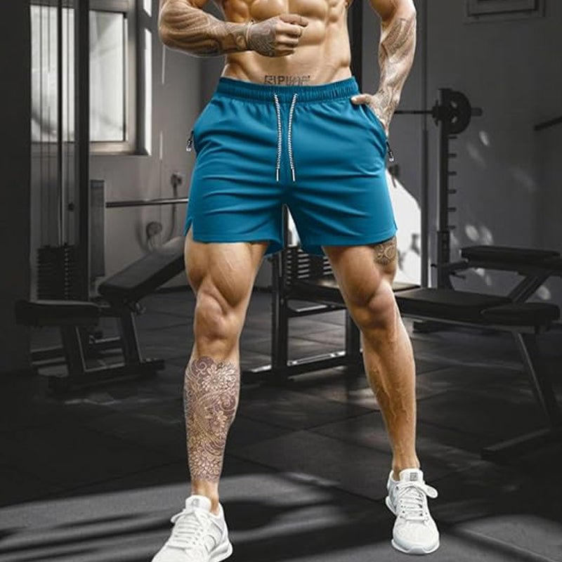 Maverick Athletic Shorts | Quick - Dry, Zipper Pockets, Lightweight Gym Wear - Hartwella
