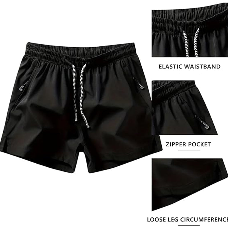 Maverick Athletic Shorts | Quick - Dry, Zipper Pockets, Lightweight Gym Wear - Hartwella
