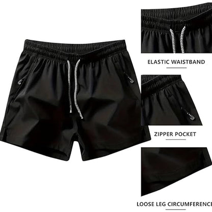 Maverick Athletic Shorts | Quick - Dry, Zipper Pockets, Lightweight Gym Wear - Hartwella