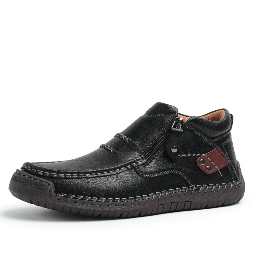 Maverick Black Leather Boots | Handmade, Waterproof, Slip-On - Hartwella
