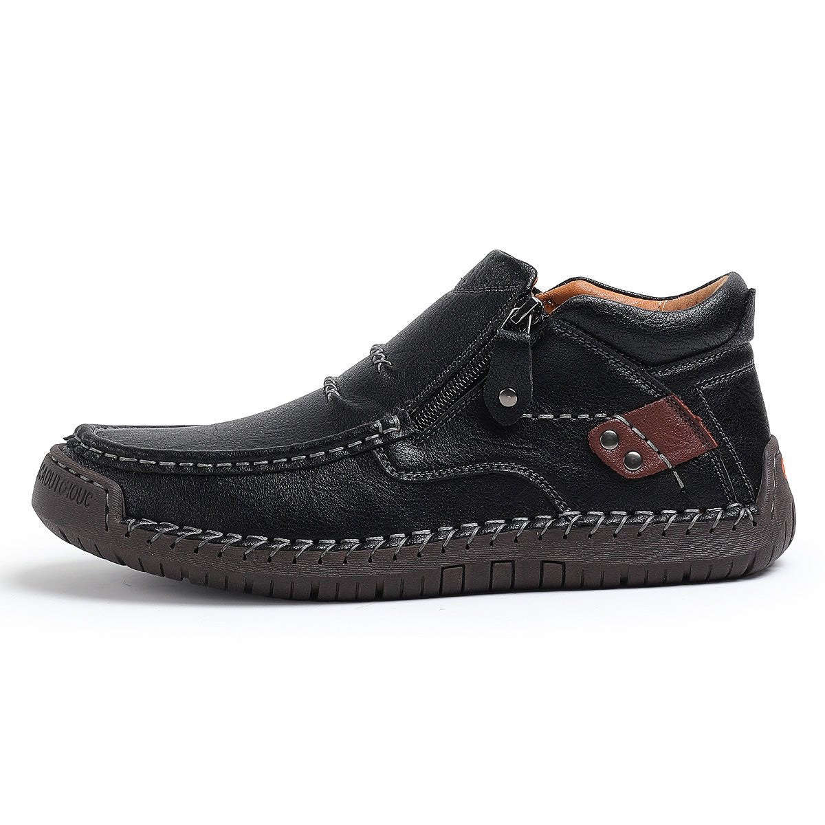 Maverick Black Leather Boots | Handmade, Waterproof, Slip-On - Hartwella