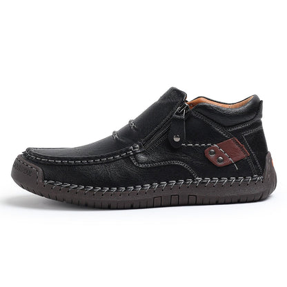 Maverick Black Leather Boots | Handmade, Waterproof, Slip-On - Hartwella