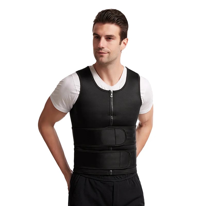 Maverick Body Shaper Vest | Double Belt, Waist Sculpting - Hartwella