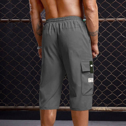 Maverick Men's Cargo Pants | Adjustable Drawstring, Breathable Polyester, Black - Hartwella