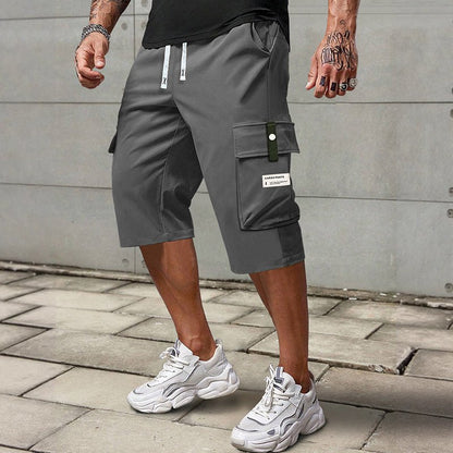 Maverick Men's Cargo Pants | Adjustable Drawstring, Breathable Polyester, Black - Hartwella
