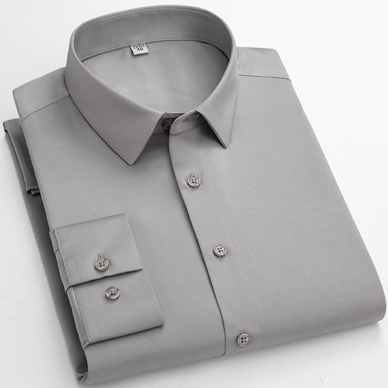 Maverick Men's Dress Shirt | High - Stretch, Wrinkle - Resistant, White - Hartwella