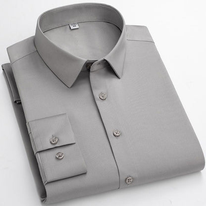 Maverick Men's Dress Shirt | High - Stretch, Wrinkle - Resistant, White - Hartwella