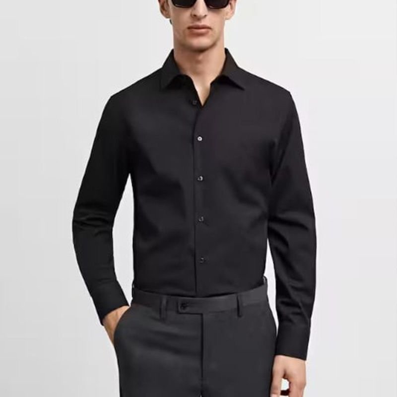 Maverick Men's Dress Shirt | High - Stretch, Wrinkle - Resistant, White - Hartwella