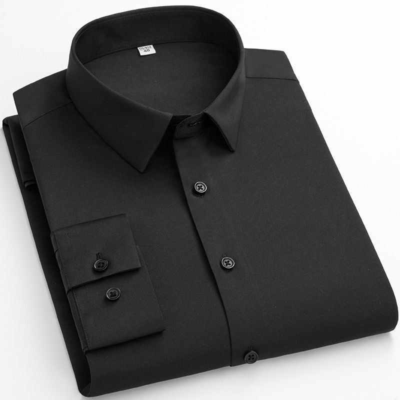 Maverick Men's Dress Shirt | High - Stretch, Wrinkle - Resistant, White - Hartwella