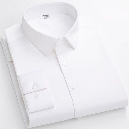 Maverick Men's Dress Shirt | High - Stretch, Wrinkle - Resistant, White - Hartwella
