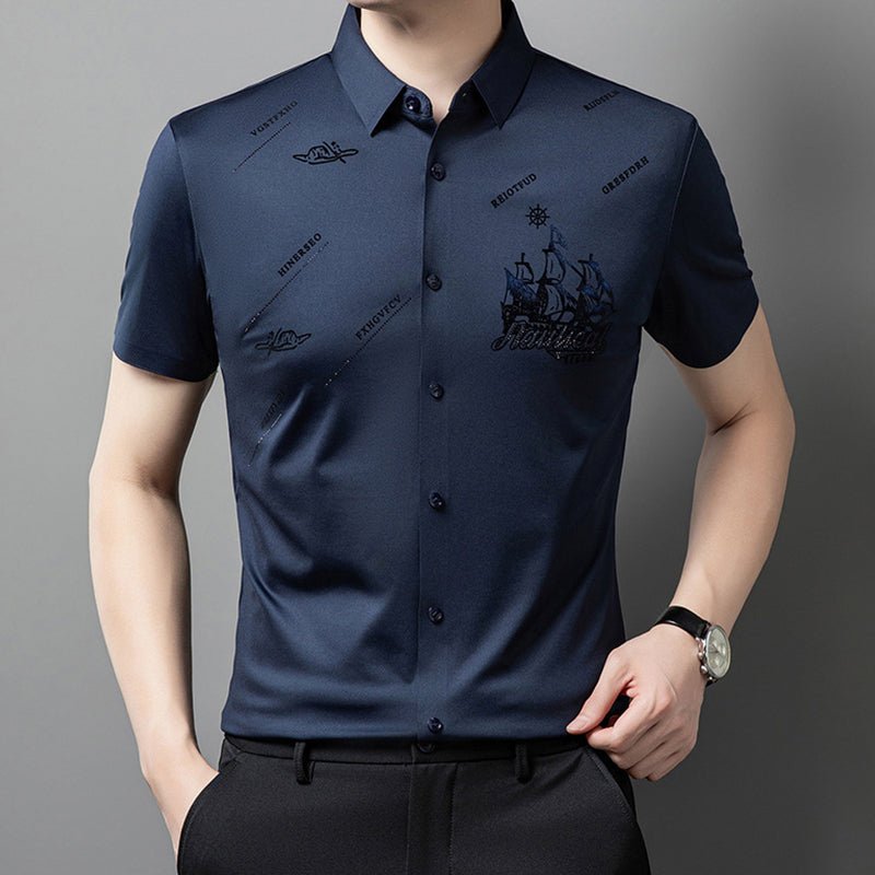 Maverick Men's Dress Shirt | Premium Soft Fabric, Regular Fit - Hartwella