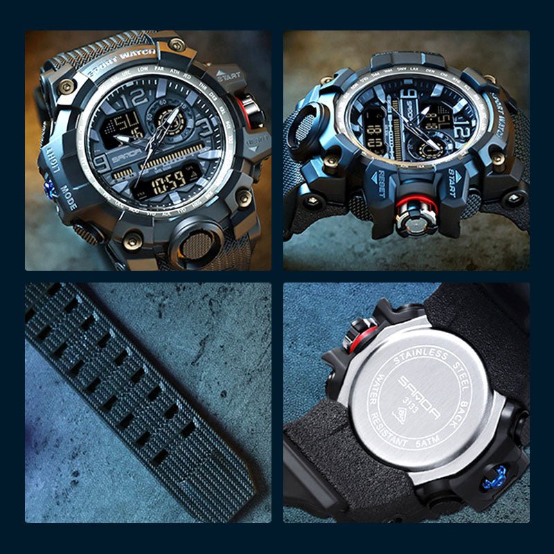 Maverick Men's Watch | Multifunctional, Waterproof, Luminous Display - Hartwella