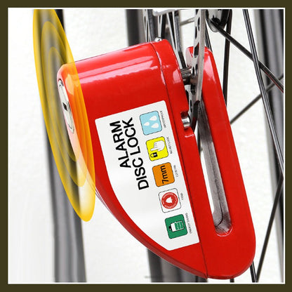 Maverick Motorcycle Disc Lock | Anti - Theft Alarm, Waterproof Alloy - Hartwella