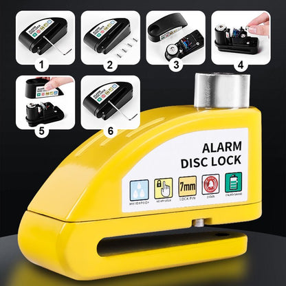 Maverick Motorcycle Disc Lock | Anti - Theft Alarm, Waterproof Alloy - Hartwella