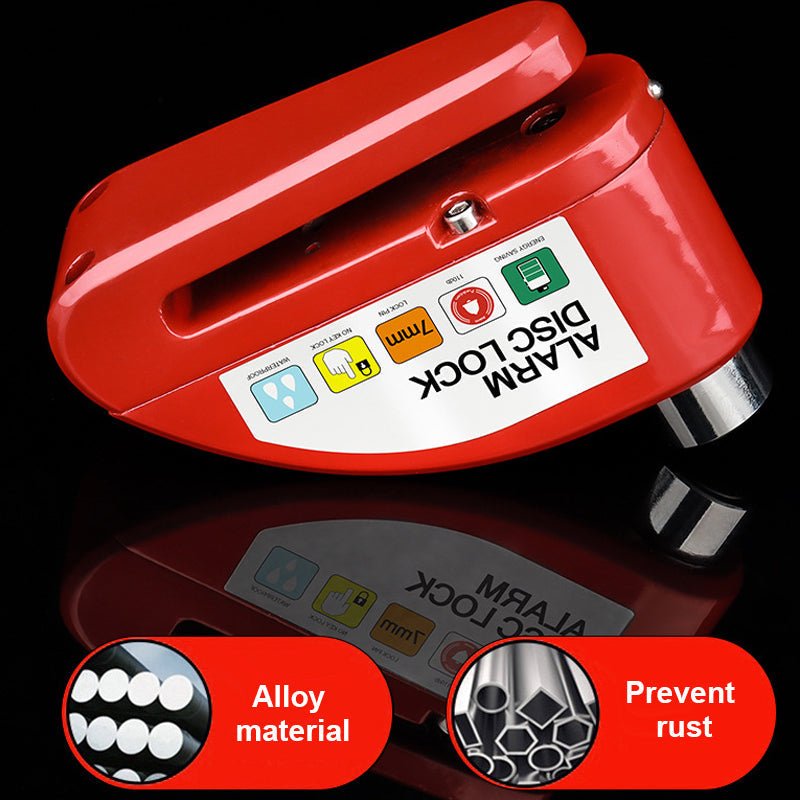 Maverick Motorcycle Disc Lock | Anti - Theft Alarm, Waterproof Alloy - Hartwella