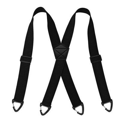 Maverick Suspenders for Men | Adjustable Black X - Back Design - Hartwella