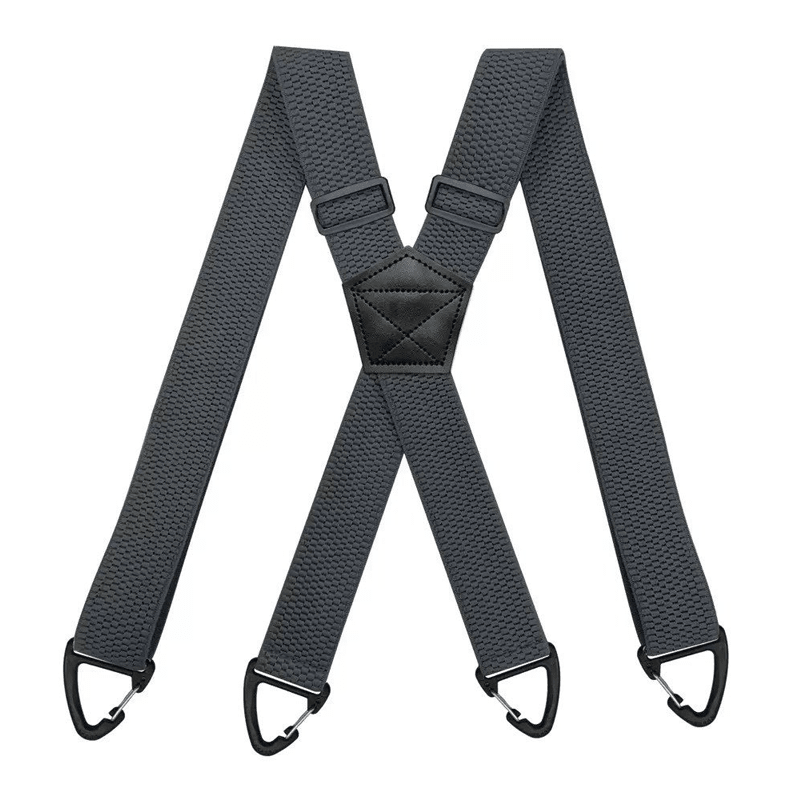 Maverick Suspenders for Men | Adjustable Black X - Back Design - Hartwella