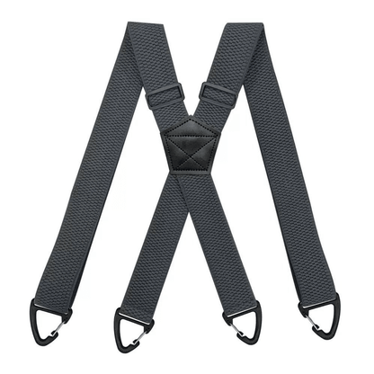 Maverick Suspenders for Men | Adjustable Black X - Back Design - Hartwella