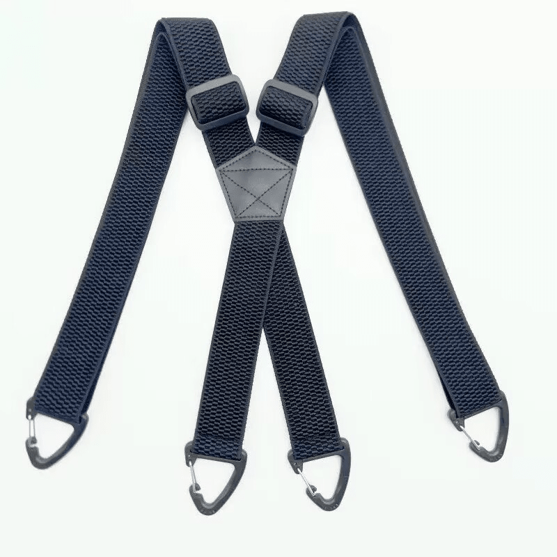 Maverick Suspenders for Men | Adjustable Black X - Back Design - Hartwella
