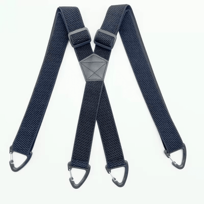 Maverick Suspenders for Men | Adjustable Black X - Back Design - Hartwella
