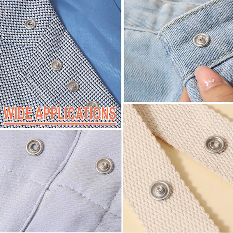 Melo Snap Button Fastener Kit | Durable Stainless Steel with Tool - Hartwella