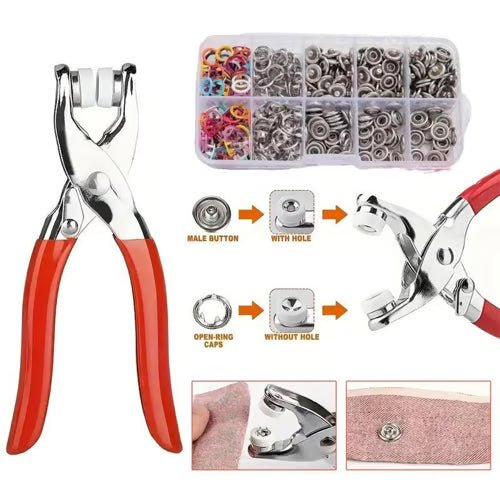 Melo Snap Button Fastener Kit | Durable Stainless Steel with Tool - Hartwella