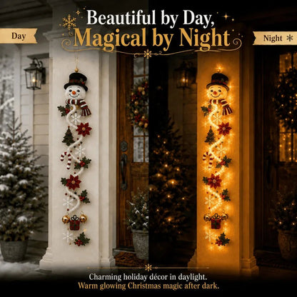 MerryGlow Christmas Door Hanger | Handcrafted, 6 Festive Light Designs - Hartwella