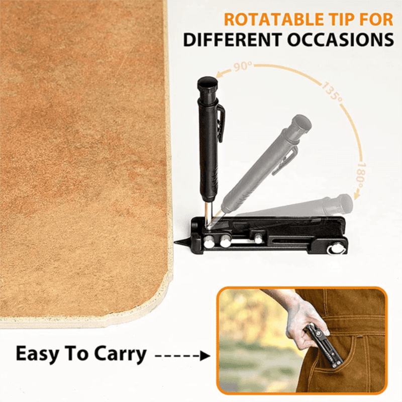 Mighty Construction Pencil Tool | Adjustable, Durable Alloy - Hartwella