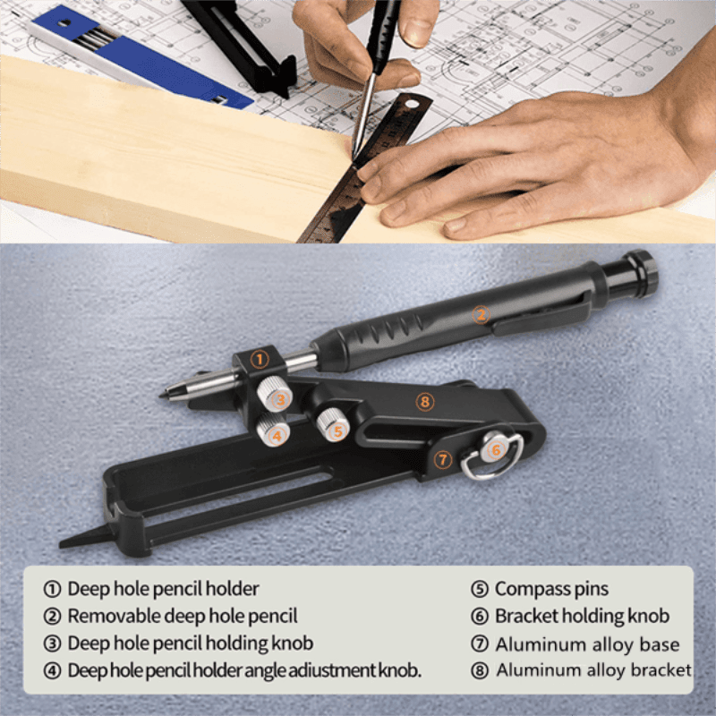 Mighty Construction Pencil Tool | Adjustable, Durable Alloy - Hartwella