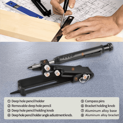 Mighty Construction Pencil Tool | Adjustable, Durable Alloy - Hartwella
