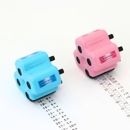 Mighty Math Roller Stamp | 4 - in - 1 Exercise Creator, Refillable Ink - Hartwella