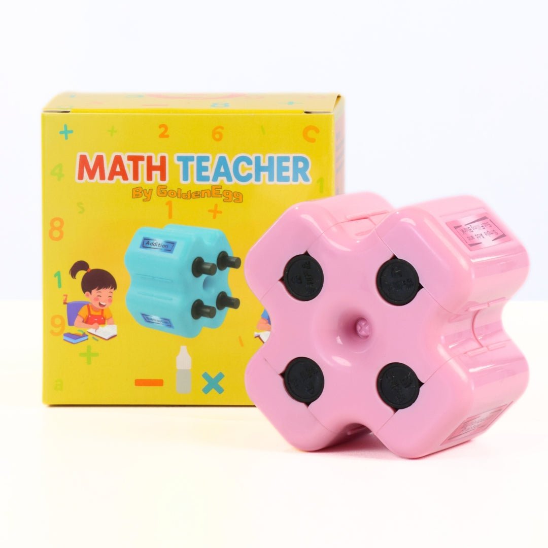 Mighty Math Roller Stamp | 4 - in - 1 Exercise Creator, Refillable Ink - Hartwella