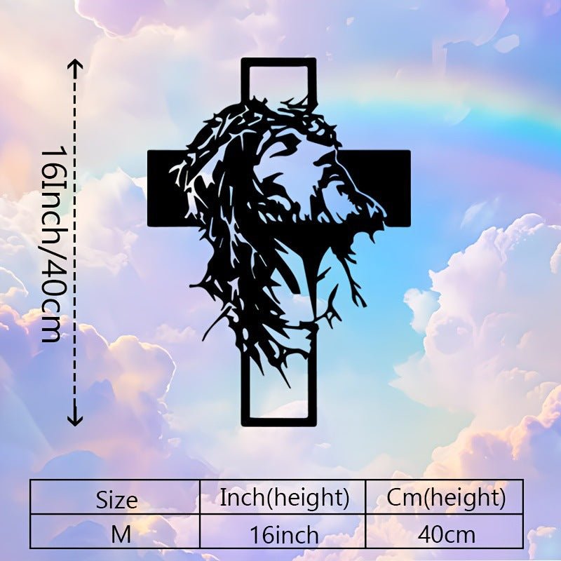 Mighty Metal Jesus Wall Art | Handcrafted Christian Decor - Hartwella