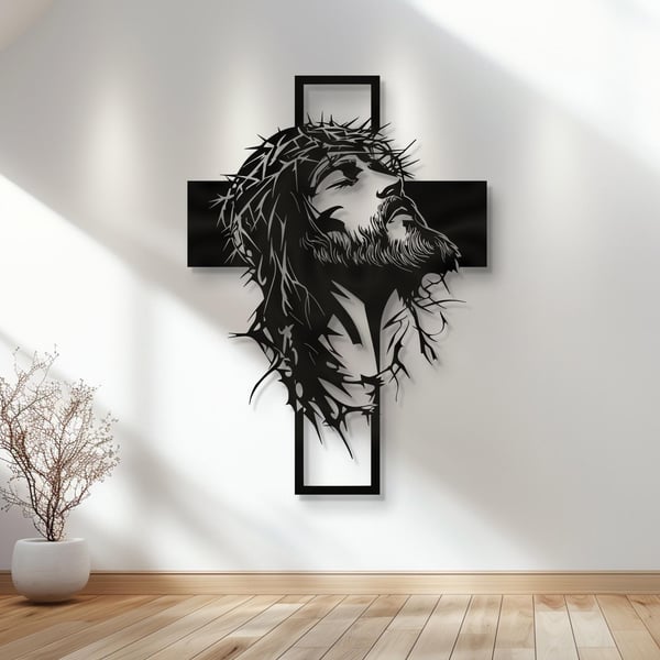 Mighty Metal Jesus Wall Art | Handcrafted Christian Decor - Hartwella