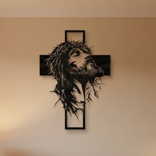 Mighty Metal Jesus Wall Art | Handcrafted Christian Decor - Hartwella