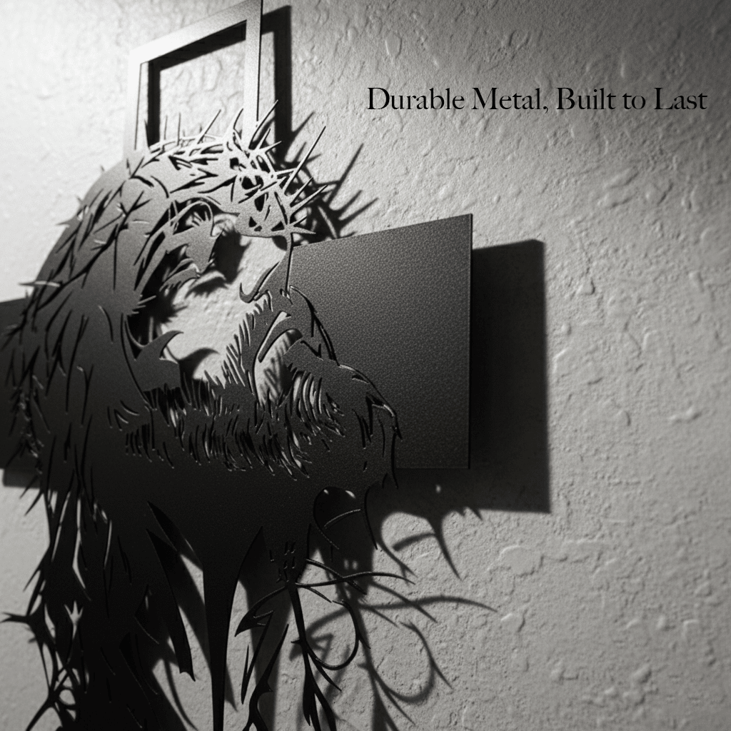 Mighty Metal Jesus Wall Art | Handcrafted Christian Decor - Hartwella