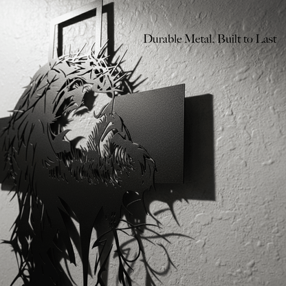 Mighty Metal Jesus Wall Art | Handcrafted Christian Decor - Hartwella