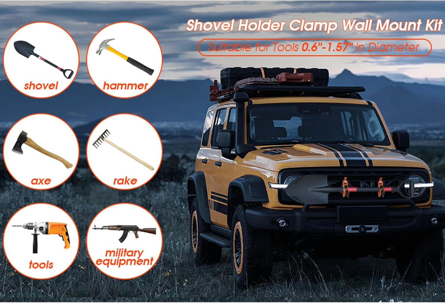 Mighty Metal Mount Kit | Heavy Duty Rubber Clamps - Hartwella