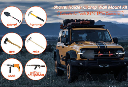 Mighty Metal Mount Kit | Heavy Duty Rubber Clamps - Hartwella