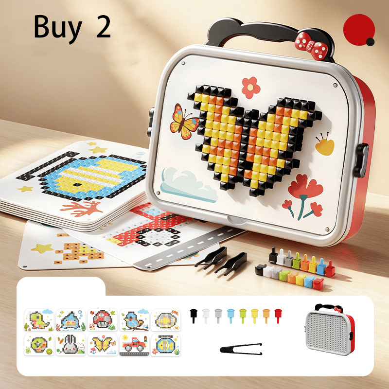 Milo 3D Mushroom Peg Puzzle | 492 Colorful Pieces, Durable Plastic - Hartwella